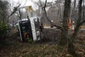 Container LKW umgestuerzt Koeln Brueck Bruecker- Dellbruecker Mauspfad P024